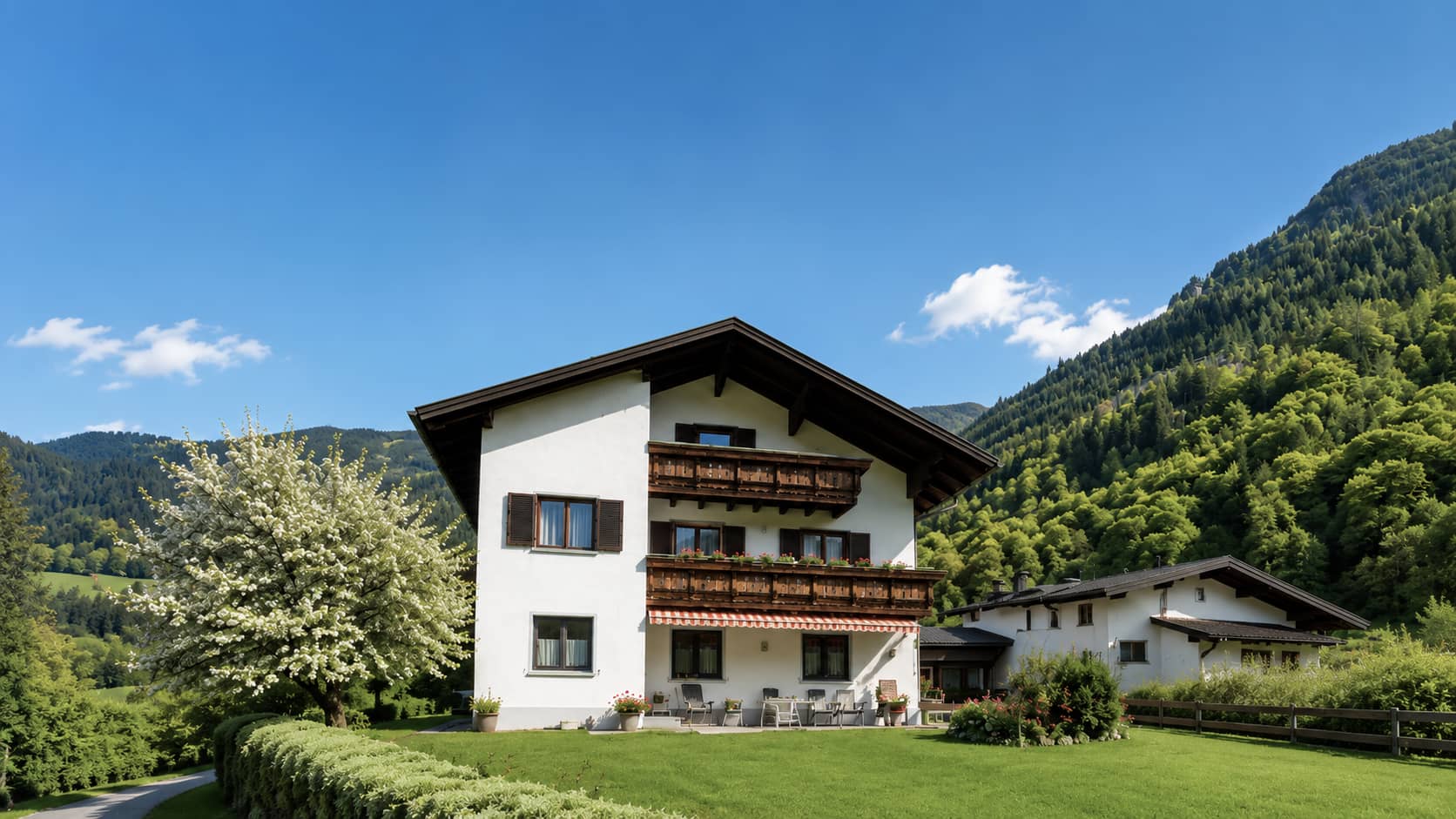 Blick aufs Haus